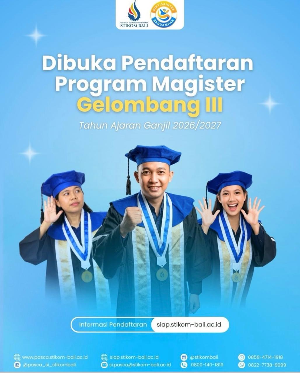 Dibuka Pendaftaran Program Magister Gelombang III