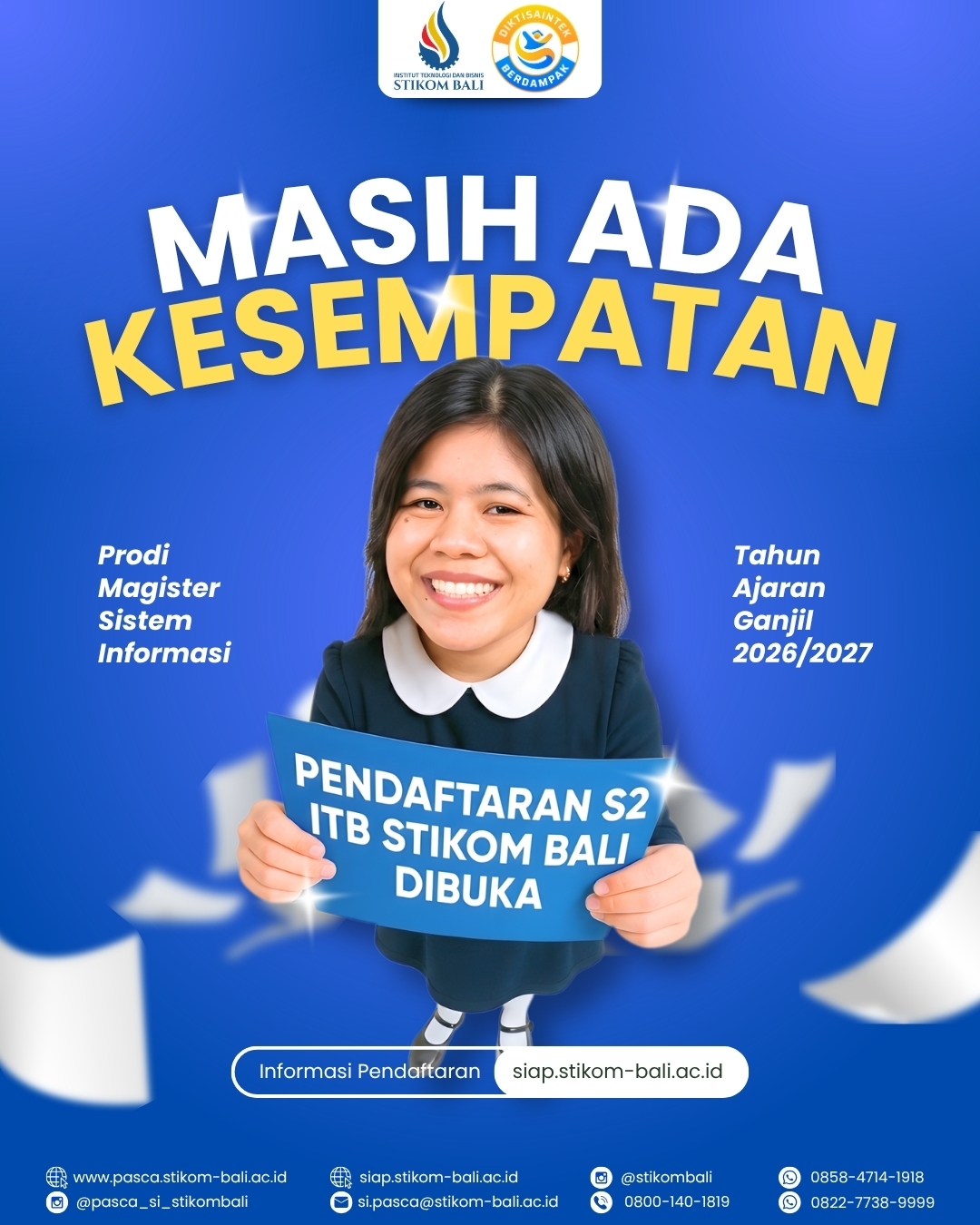 Dibuka Pendaftaran Mahasiswa Program Magister Sistem Informasi Gelombang IV