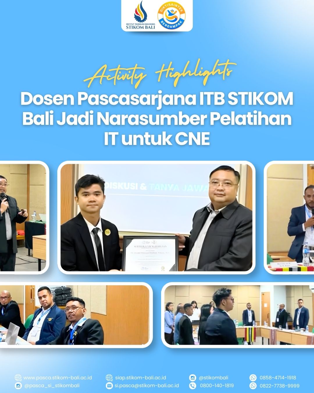 Dosen Pascasarjana ITB STIKOM Bali Berbagi Keahlian Web Development untuk CNE✨