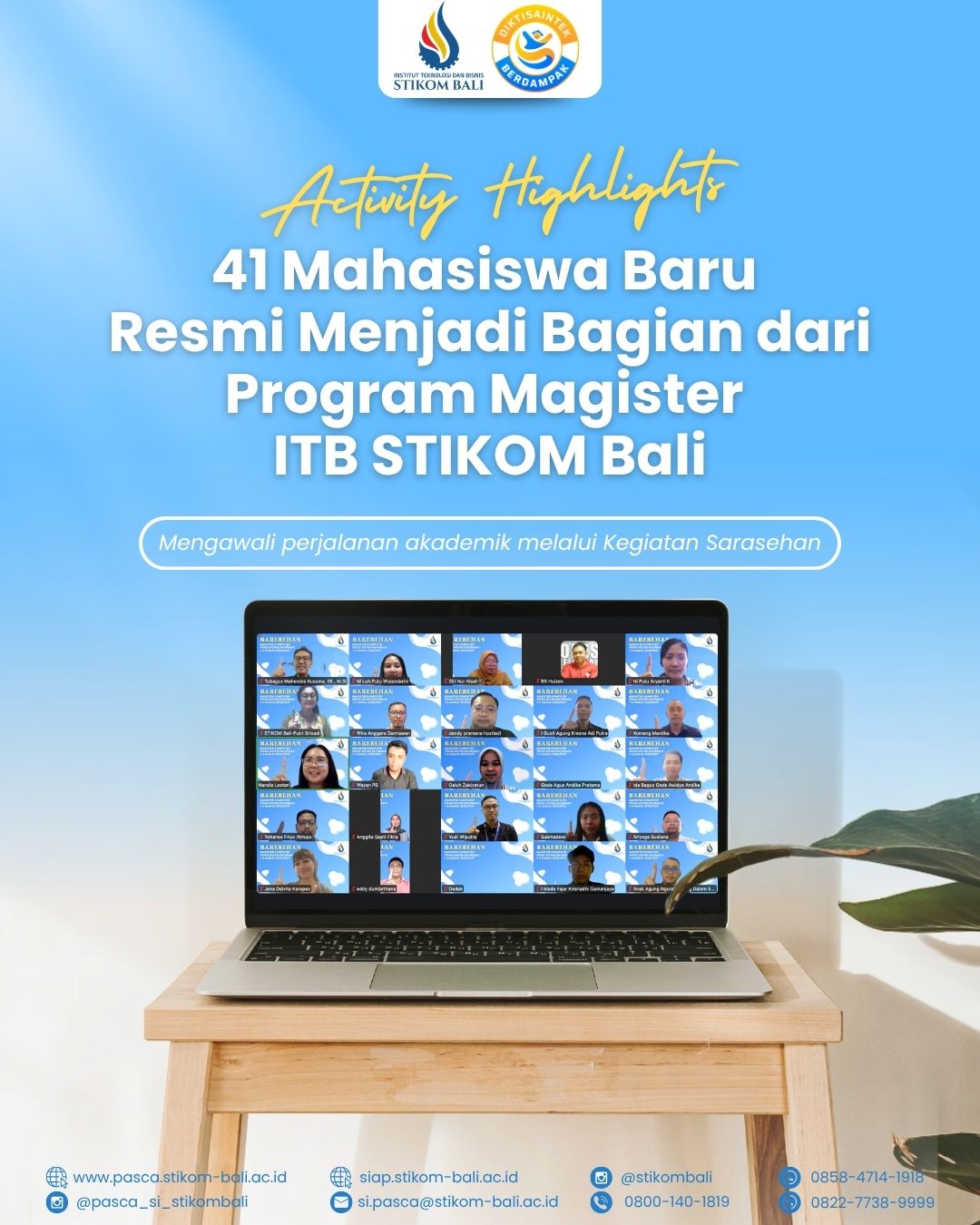 41 Mahasiswa Baru Resmi Menjadi Bagian dari Magister Sistem Informasi 🤩 🎓